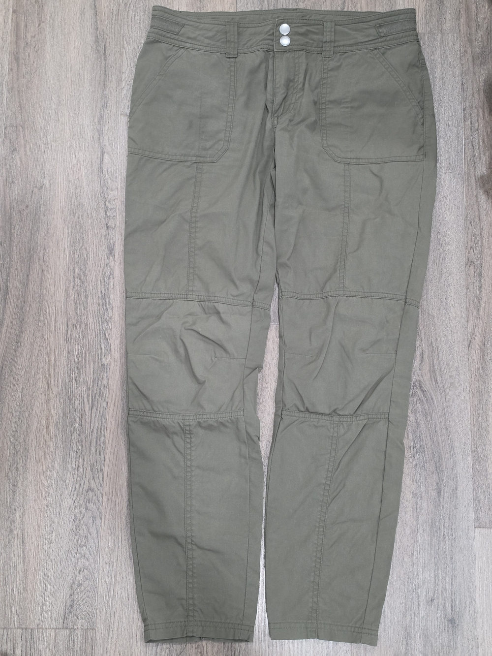 Prana Olive Green Straight Leg Utility Pants Organic Cotton 8